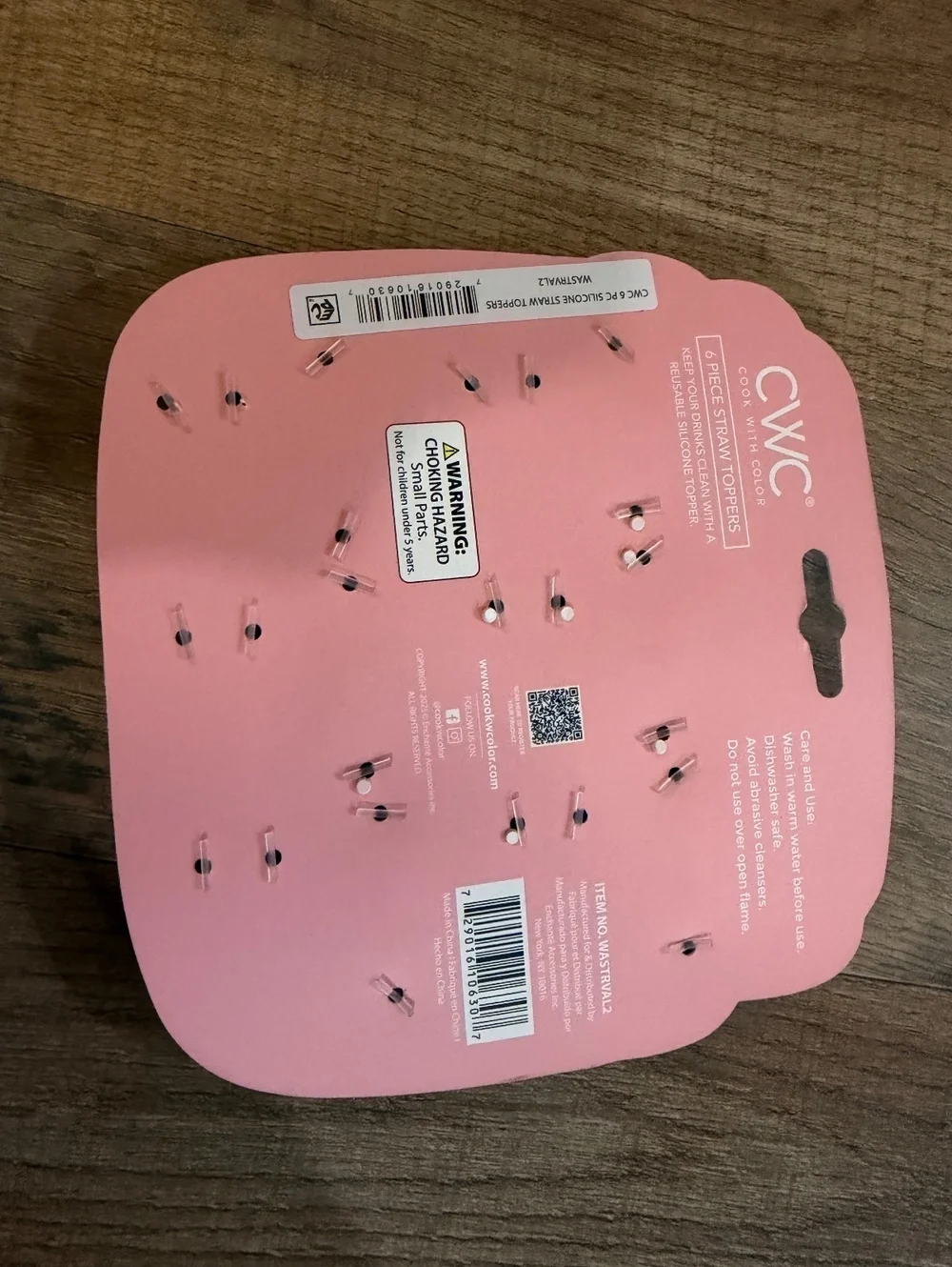 CWC 6-Piece Pink Love Letter and Heart Straw Toppers